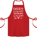 Father's Day Daddy Is My Name Funny Dad Cotton Apron 100% Organic Red