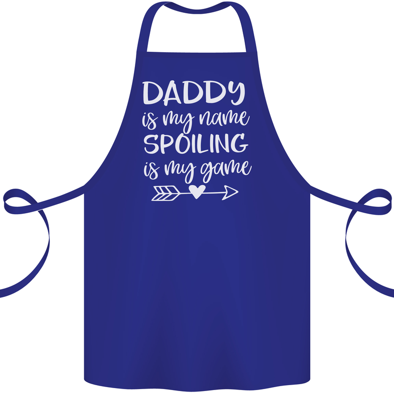 Father's Day Daddy Is My Name Funny Dad Cotton Apron 100% Organic Royal Blue
