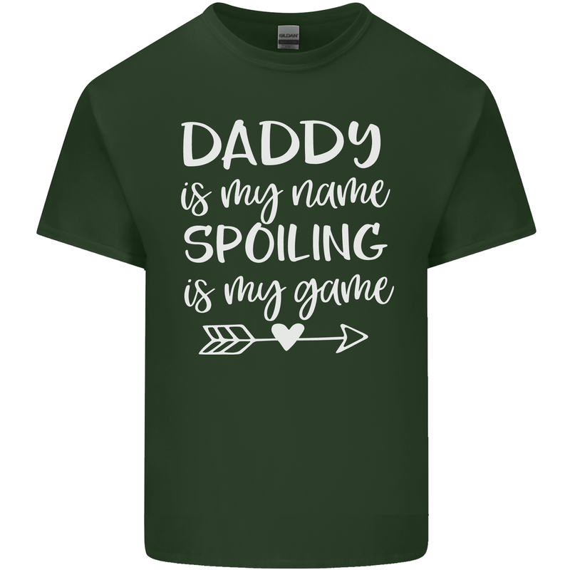 Father's Day Daddy Is My Name Funny Dad Mens Cotton T-Shirt Tee Top Forest Green