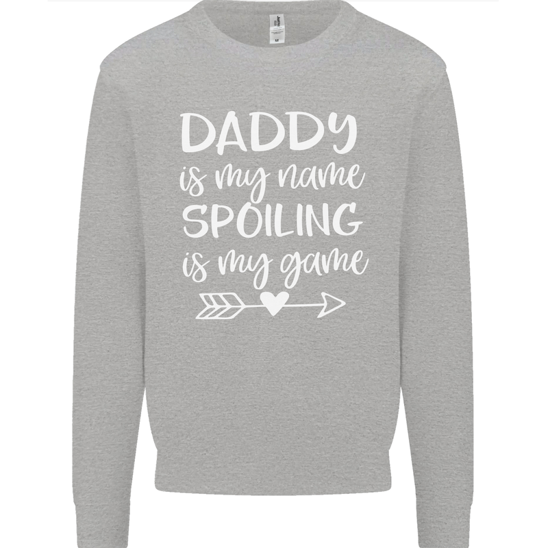 Father's Day Daddy Is My Name Funny Dad Mens Sweatshirt Jumper Sports Grey