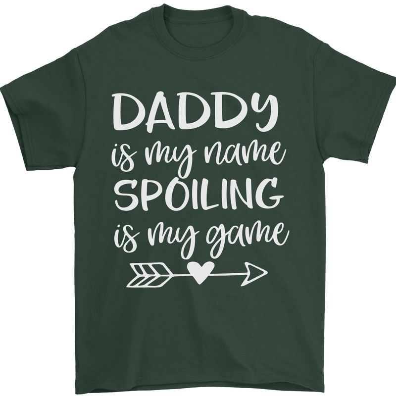 Father's Day Daddy Is My Name Funny Dad Mens T-Shirt Cotton Gildan Forest Green