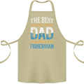 Father's Day Fishing Dad & Son Fisherman Cotton Apron 100% Organic Khaki