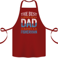 Father's Day Fishing Dad & Son Fisherman Cotton Apron 100% Organic Maroon