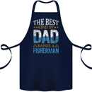 Father's Day Fishing Dad & Son Fisherman Cotton Apron 100% Organic Navy Blue