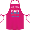 Father's Day Fishing Dad & Son Fisherman Cotton Apron 100% Organic Pink