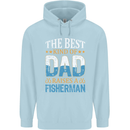 Father's Day Fishing Dad & Son Fisherman Mens 80% Cotton Hoodie Light Blue