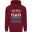 Father's Day Fishing Dad & Son Fisherman Mens 80% Cotton Hoodie Maroon