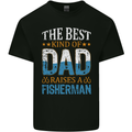 Father's Day Fishing Dad & Son Fisherman Mens Cotton T-Shirt Tee Top Black