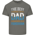 Father's Day Fishing Dad & Son Fisherman Mens Cotton T-Shirt Tee Top Charcoal