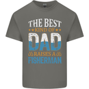 Father's Day Fishing Dad & Son Fisherman Mens Cotton T-Shirt Tee Top Charcoal