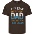 Father's Day Fishing Dad & Son Fisherman Mens Cotton T-Shirt Tee Top Dark Chocolate