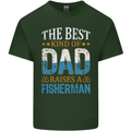 Father's Day Fishing Dad & Son Fisherman Mens Cotton T-Shirt Tee Top Forest Green