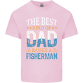 Father's Day Fishing Dad & Son Fisherman Mens Cotton T-Shirt Tee Top Light Pink