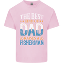 Father's Day Fishing Dad & Son Fisherman Mens Cotton T-Shirt Tee Top Light Pink
