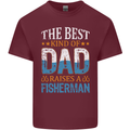 Father's Day Fishing Dad & Son Fisherman Mens Cotton T-Shirt Tee Top Maroon