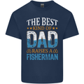 Father's Day Fishing Dad & Son Fisherman Mens Cotton T-Shirt Tee Top Navy Blue