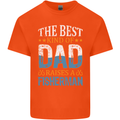 Father's Day Fishing Dad & Son Fisherman Mens Cotton T-Shirt Tee Top Orange