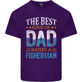 Father's Day Fishing Dad & Son Fisherman Mens Cotton T-Shirt Tee Top Purple