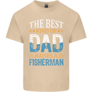 Father's Day Fishing Dad & Son Fisherman Mens Cotton T-Shirt Tee Top Sand