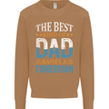 Father's Day Fishing Dad & Son Fisherman Mens Sweatshirt Jumper Caramel Latte