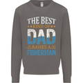 Father's Day Fishing Dad & Son Fisherman Mens Sweatshirt Jumper Charcoal