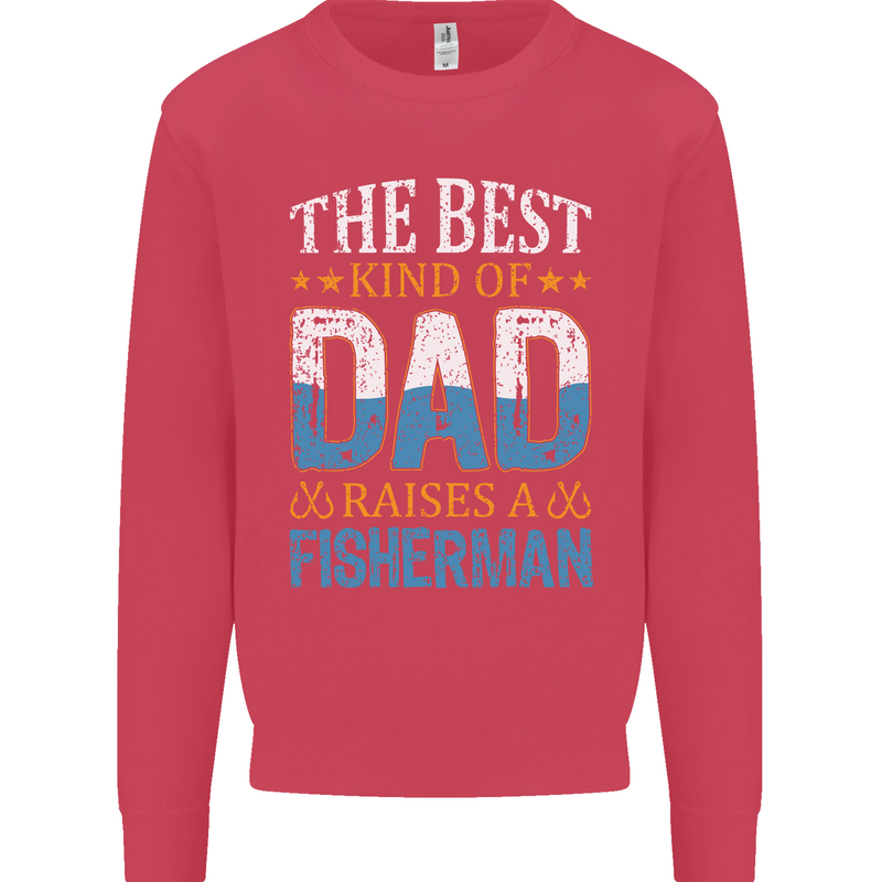 Father's Day Fishing Dad & Son Fisherman Mens Sweatshirt Jumper Heliconia