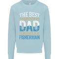 Father's Day Fishing Dad & Son Fisherman Mens Sweatshirt Jumper Light Blue