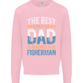 Father's Day Fishing Dad & Son Fisherman Mens Sweatshirt Jumper Light Pink