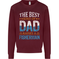 Father's Day Fishing Dad & Son Fisherman Mens Sweatshirt Jumper Maroon