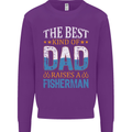 Father's Day Fishing Dad & Son Fisherman Mens Sweatshirt Jumper Purple