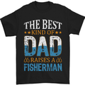 Father's Day Fishing Dad & Son Fisherman Mens T-Shirt Cotton Gildan Black