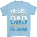 Father's Day Fishing Dad & Son Fisherman Mens T-Shirt Cotton Gildan Light Blue