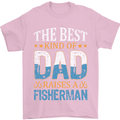 Father's Day Fishing Dad & Son Fisherman Mens T-Shirt Cotton Gildan Light Pink