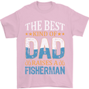 Father's Day Fishing Dad & Son Fisherman Mens T-Shirt Cotton Gildan Light Pink