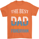 Father's Day Fishing Dad & Son Fisherman Mens T-Shirt Cotton Gildan Orange