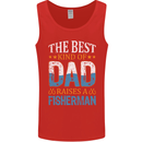 Father's Day Fishing Dad & Son Fisherman Mens Vest Tank Top Red