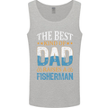 Father's Day Fishing Dad & Son Fisherman Mens Vest Tank Top Sports Grey
