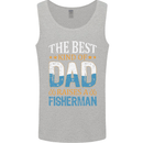 Father's Day Fishing Dad & Son Fisherman Mens Vest Tank Top Sports Grey