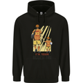 Father's Day Football Dad & Son Daddy Childrens Kids Hoodie Black