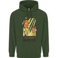 Father's Day Football Dad & Son Daddy Childrens Kids Hoodie Forest Green