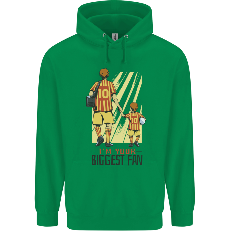 Father's Day Football Dad & Son Daddy Childrens Kids Hoodie Irish Green