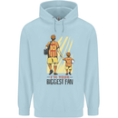 Father's Day Football Dad & Son Daddy Childrens Kids Hoodie Light Blue