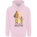 Father's Day Football Dad & Son Daddy Childrens Kids Hoodie Light Pink