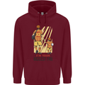 Father's Day Football Dad & Son Daddy Childrens Kids Hoodie Maroon