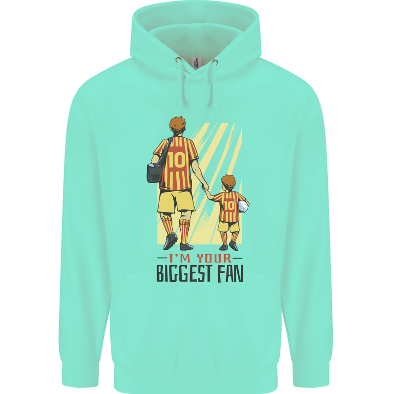 Father's Day Football Dad & Son Daddy Childrens Kids Hoodie Peppermint