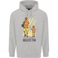 Father's Day Football Dad & Son Daddy Childrens Kids Hoodie Sports Grey