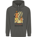 Father's Day Football Dad & Son Daddy Childrens Kids Hoodie Storm Grey