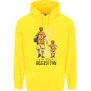 Father's Day Football Dad & Son Daddy Childrens Kids Hoodie Yellow