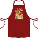 Father's Day Football Dad & Son Daddy Cotton Apron 100% Organic Maroon