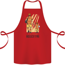 Father's Day Football Dad & Son Daddy Cotton Apron 100% Organic Red